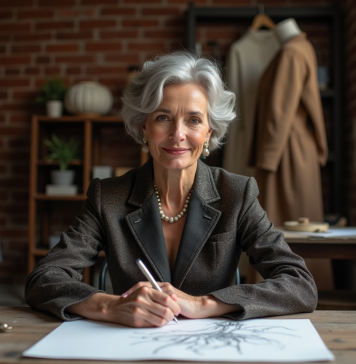 Créatrice de mode : qui est la plus grande dans l’histoire de la mode ? Femme créant des esquisses de mode dans un atelier élégant