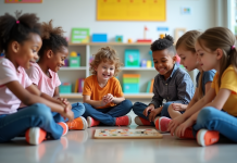 École : l’impact du jeu sur l’apprentissage, une relation à explorer ! Enfants d ecole primaire jouant ensemble au sol
