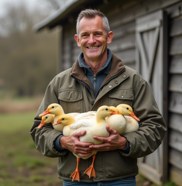 Rencontre avec un producteur de foie gras bio : éthique, qualité et saveurs authentiques Producteur de foie gras avec canards en campagne