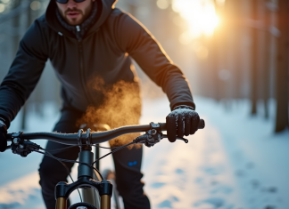 Les gants chauffants pour VTT : un essai complet VTT en hiver dans la forêt avec gants chauffants